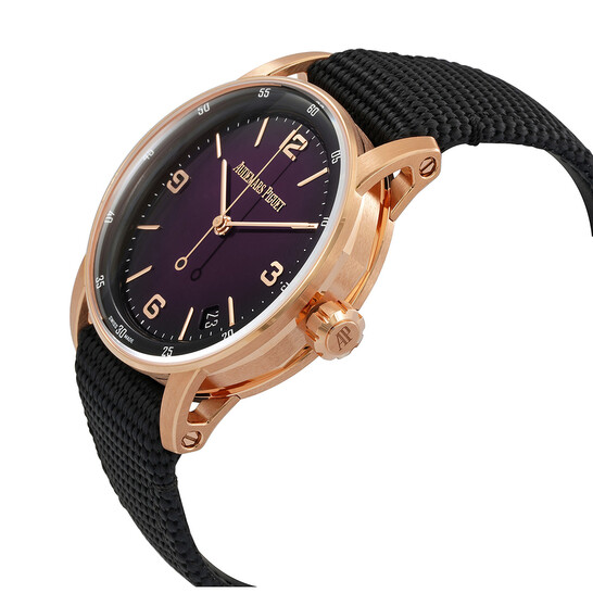 Audemars Oak シューマッハ 専用カタログ ケース付 Audemars Piguet Code 11.59 Smoked Lacquered Purple Dial Automatic