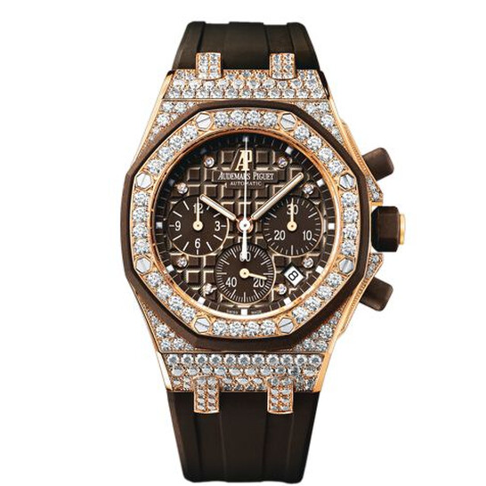 Audemars Piguet Royal Oak Diamond Chronograph 18 kt Rose