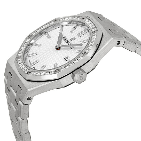 時計 AP Lady Oak Genuine Crystal Crown Audemars Piguet Lady Royal Oak Factory Diamond Bezel 33mm