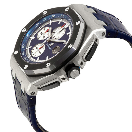 Bracelet Montre Crocodile Bleu Marine 22mm - Pour Audemars Piguet (ref 61561) - Occasion