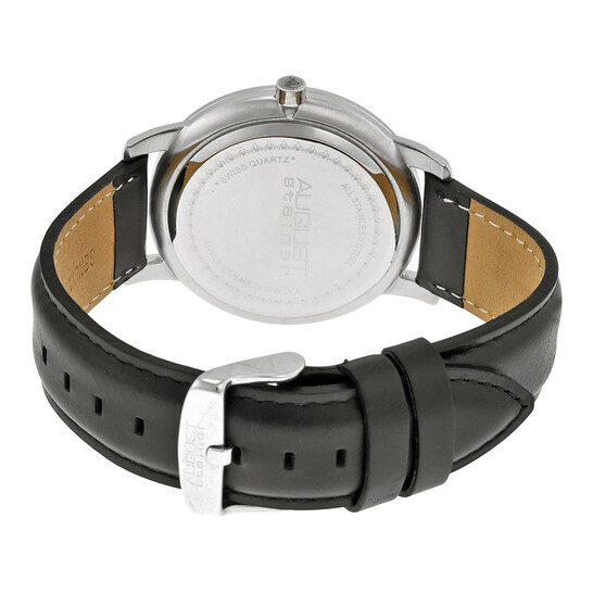 August Steiner Black Dial Black Leather Men's Watch AS8108BKS - 546x546 Image #3