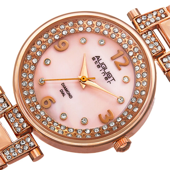 August Steiner Diamond Pink Mother of Pearl Dial Ladies  display picture 1
