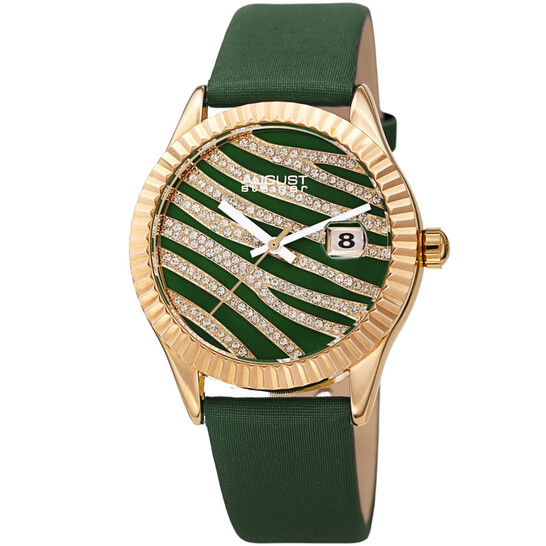 August Steiner Quartz Green and Gold Dial Ladies Watch AS8275GN August Steiner Quartz Green and Gold Dial Ladies Watch AS8275GN - 546x546