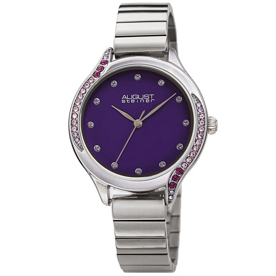 August Steiner Quartz Purple Dial Ladies Watch AS8279PU - 546x546
