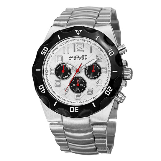 August Steiner Quartz Silver Dial Men's Watch AS8161SS August Steiner Quartz Silver Dial Men's Watch AS8161SS - 546x546