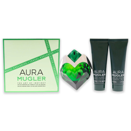 Aura by Thierry Mugler Gift Set oz Eau De Parfum Spray oz Body  Lotion oz Shower Milk