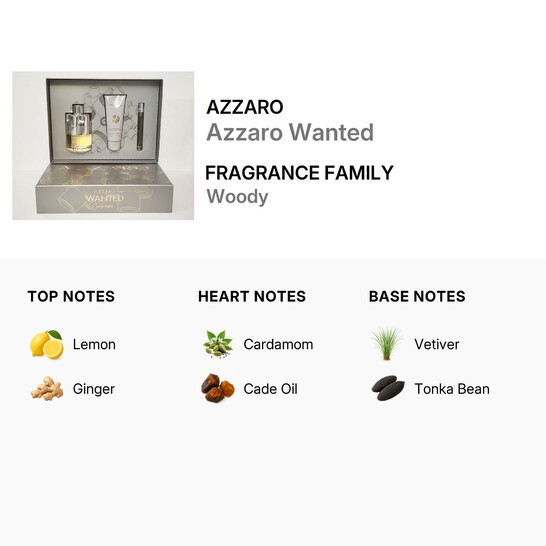 Azzaro Men's Azzaro Wanted Gift Set Fragrances 3614273952194