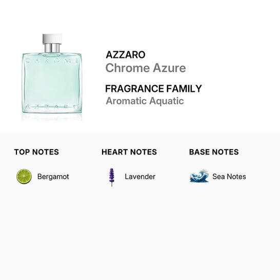 Azzaro Men's Chrome Azure EDT 3.4 oz Fragrances 3614274098440