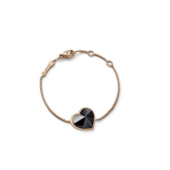 Baccarat 18K Gold Plated on Sterling Silver, Crystal Heart And