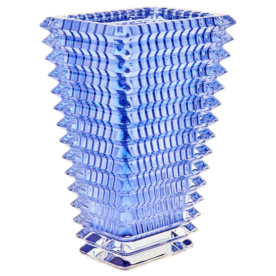 Baccarat Crystal Rectangular Eye Vase - Blue 2811104 736415955900