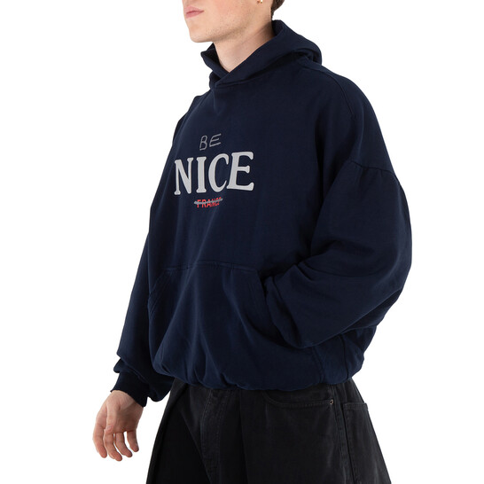 パーカー・フーディ *BALENCIAGA* Logo Hooded Sweatshirt Marine Blue 761458TPVE54 Balenciaga Copyright Logo Hoodie NEW Marine Pacific Blue