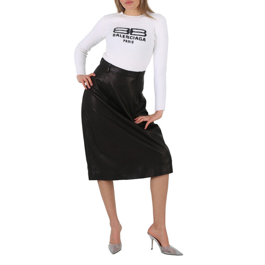 スカート BALENCIAGA WOMENS HOURGLASS MIDI SKIRT IN BLACK Women's Hourglass Midi Skirt in Black | Balenciaga US