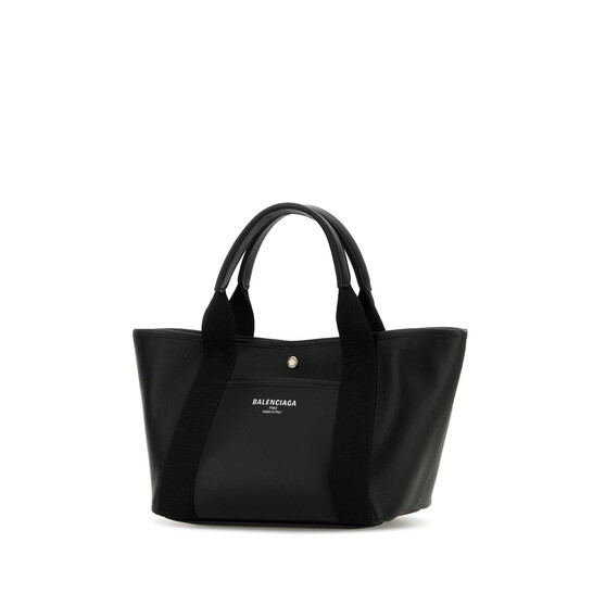 Balenciaga Black Leather Biarritz Shopping Bag 8109812ABGW 1000