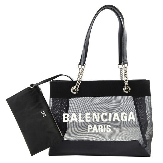Balenciaga Black Medium Duty Free Mesh Tote Bag 741602 2AADB 1090