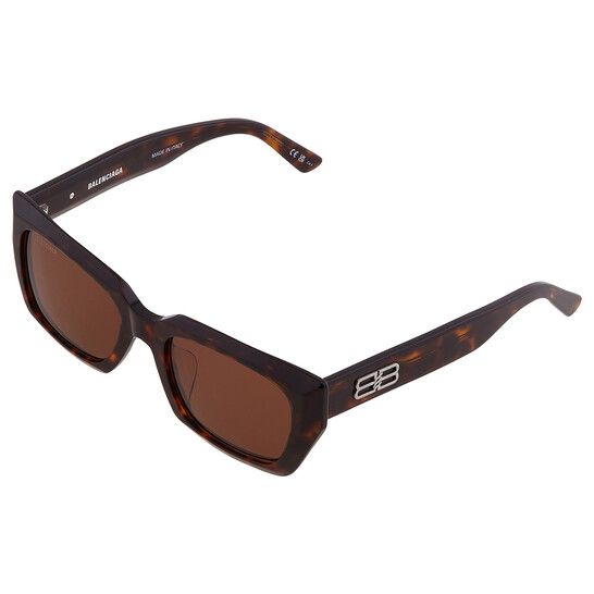 サングラス Balenciaga Brown Acetate Sunglasses Balenciaga Brown Square Unisex Sunglasses BB0272SA 002 54