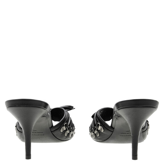 Balenciaga Cagole 70 Leather Mule Sandals, Brand Size 38 ( US Size