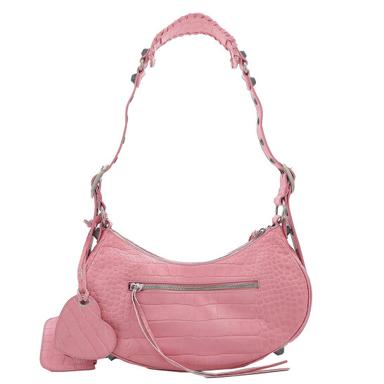 Balenciaga Crocodile Embossed Small Le Cagole Shoulder Bag