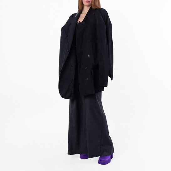 Balenciaga Distressed Double Sleeve Tailored Jacket, Size 2 - 546x546 Image #5