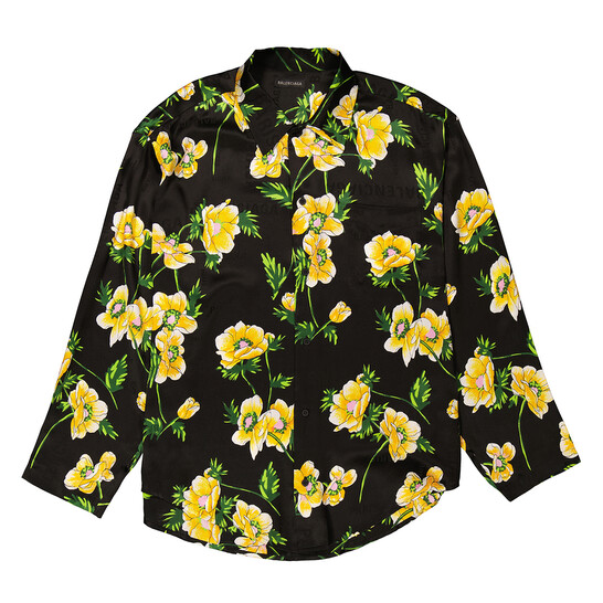 Balenciaga Floral-Print Shirt, Brand Size 36 (US Size 2