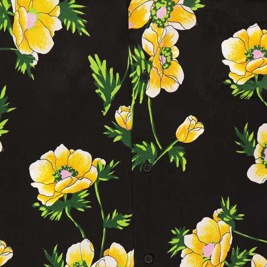 トップス BALENCIAGA floral print silkshirt 36 Balenciaga Floral-Print Shirt, Brand Size 36 (US Size 2