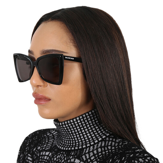 Balenciaga Grey Butterfly Ladies Sunglasses BB0174S 001 57  display picture 1