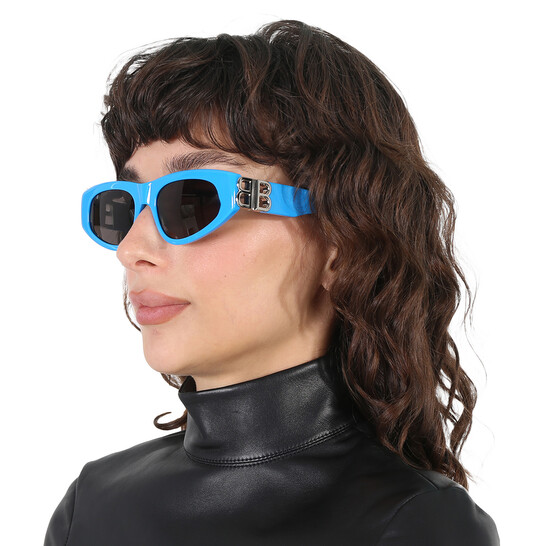 Balenciaga Grey Cat Eye Ladies Sunglasses BB0095S 011 53