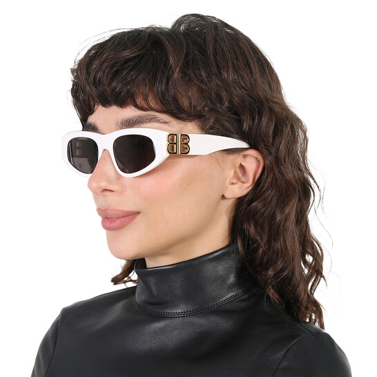 Balenciaga Grey Cat Eye Ladies Sunglasses BB0095S 012 53