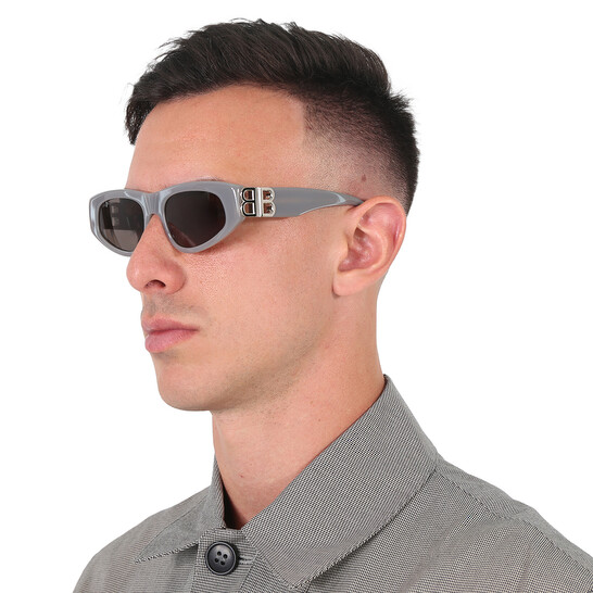 Balenciaga Grey Cat Eye Ladies Sunglasses BB0095S 015 53