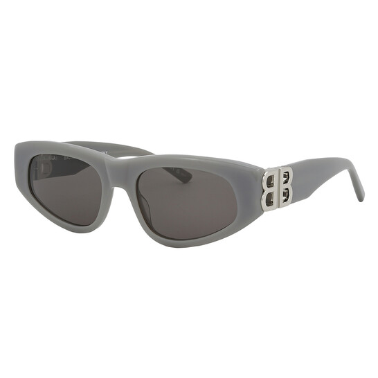 Balenciaga Grey Cat Eye Ladies Sunglasses BB0095S 015 53