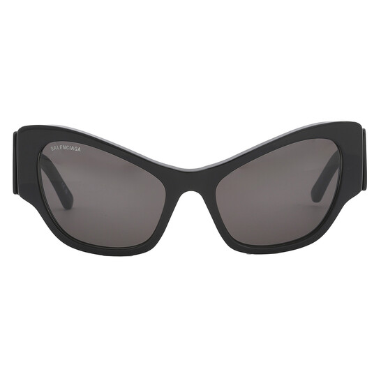 BALENCIAGA エイリアンフレムサンクラス BB0259S 001 Balenciaga Grey Cat Eye Ladies Sunglasses BB0259S 001 58
