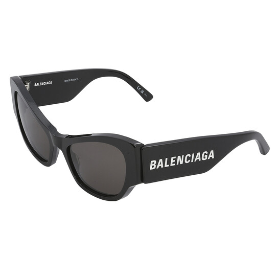 BALENCIAGA エイリアンフレムサンクラス BB0259S 001 Balenciaga Grey Cat Eye Ladies Sunglasses BB0259S 001 58