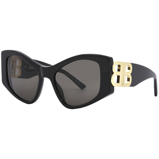 Balenciaga Sunglasses BB0287S-001-55 New with tags Balenciaga Grey Cat Eye Ladies Sunglasses BB0287S 001 55 at  main image 4