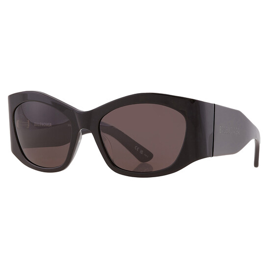 サングラス BALENCIAGA Woman Sunglasses Grey BB0356S 001 Balenciaga BB0356S 001 Oval Sunglasses Women Grey – Bluefly