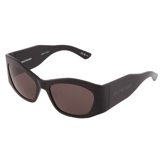 Balenciaga Grey Oval Ladies Sunglasses BB0329S 001 56