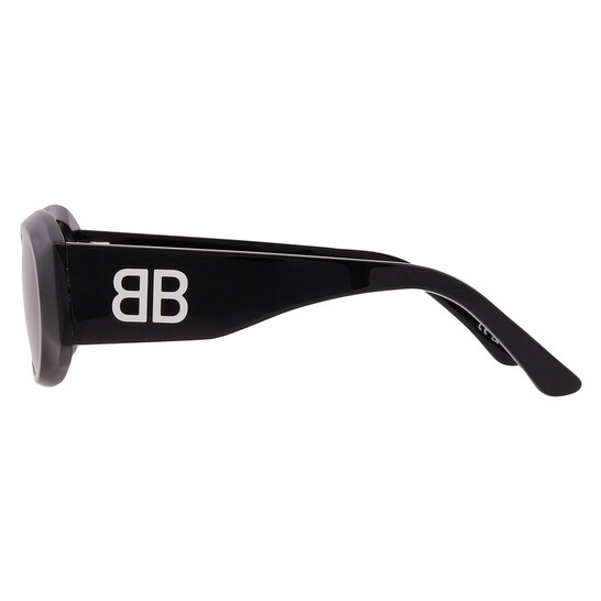 Balenciaga Grey Oval Ladies Sunglasses BB0396SK 001 55  display picture 2