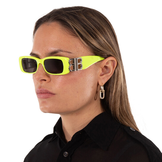 Balenciaga Grey Rectangular Ladies Sunglasses BB0096S 008 51 - 546x546 Image #2