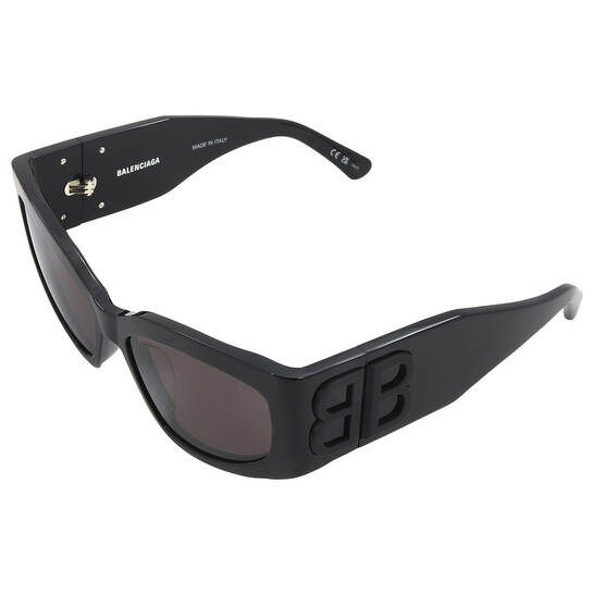 Balenciaga Grey Rectangular Ladies Sunglasses BB0321S 001 57