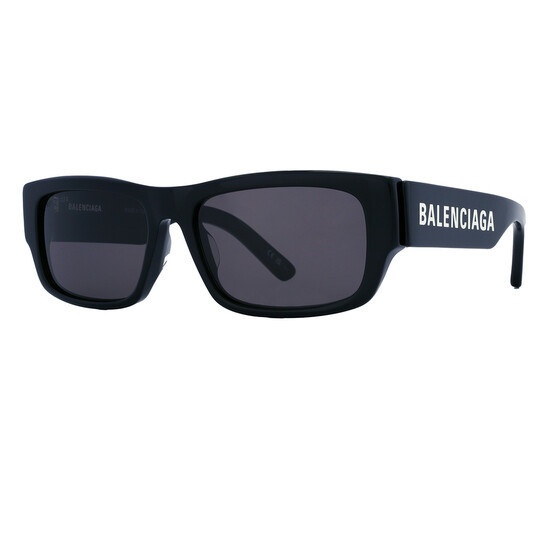 Balenciaga Grey Rectangular Men's Sunglasses BB0261SA 001 57
