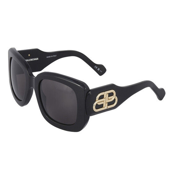 Balenciaga Grey Square Ladies Sunglasses BB0069S 001 53