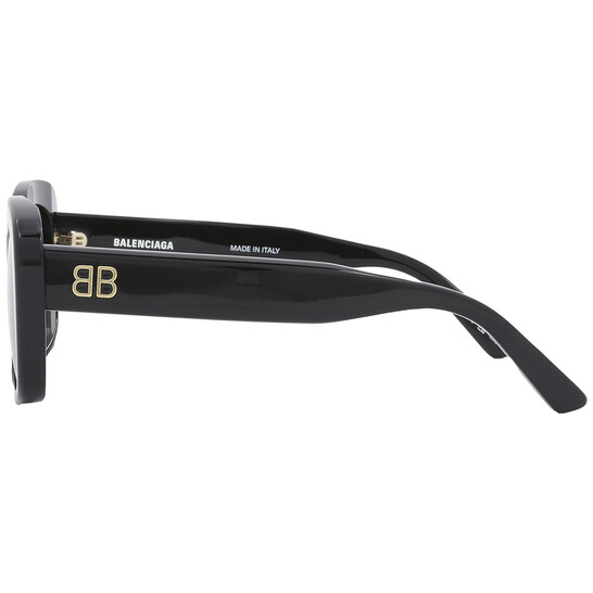 Balenciaga Grey Square Ladies Sunglasses BB0295SK 001 54
