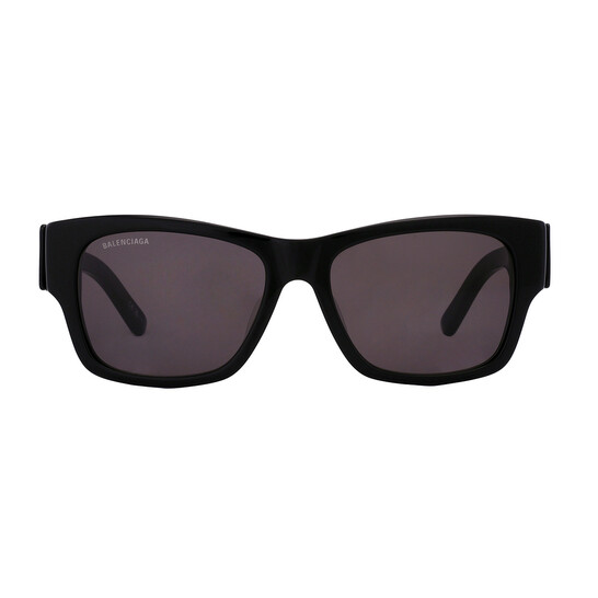 Balenciaga Grey Square Unisex Sunglasses BB0262SA 001 56