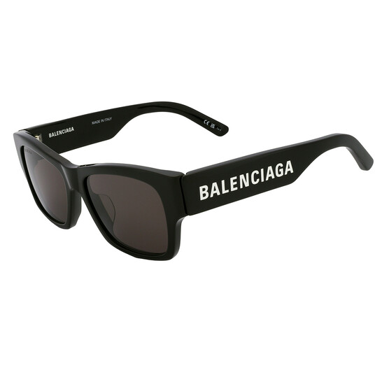 Balenciaga Grey Square Unisex Sunglasses BB0262SA 001 56