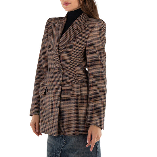 BALENCIAGAバレンシアガ　Hourglass Houndstooth Balenciaga Hourglass Houndstooth Double-Breasted Blazer