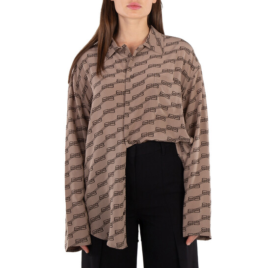 Tシャツ・カットソー BALENCIAGA Women Tops 792843 4E1B5 9500 Beige Jersey top Balenciaga Beige size L International in Cotton