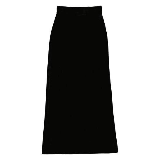 BALENCIAGA｜SKIRTS (751375 TOV10 1000) Balenciaga Ladies Black Velvet-Effect High-Waisted Skirt