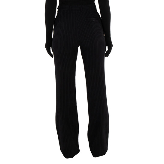 Balenciaga Pinstripe Straight-Leg Trousers, Brand Size 38