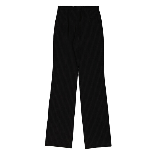 Balenciaga Pinstripe Straight-Leg Trousers, Brand Size 38
