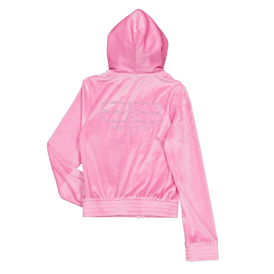 【送料&関税込】Balenciaga Bb Paris Strass Hoodie Balenciaga Ladies Pink BB Paris Strass Zip-Up Hoodie, Brand