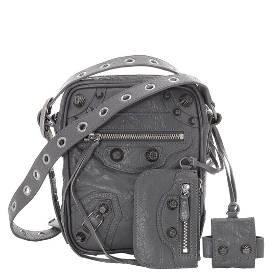 Balenciaga Le Cagole Men Crossbody Bag In Dark Grey 719065
