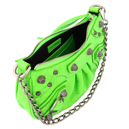 ●送料込●BALENCIAGA●FLUO GREEN LEATHER LE CAGOLE MINI balenciaga-le-cagole-mini-
